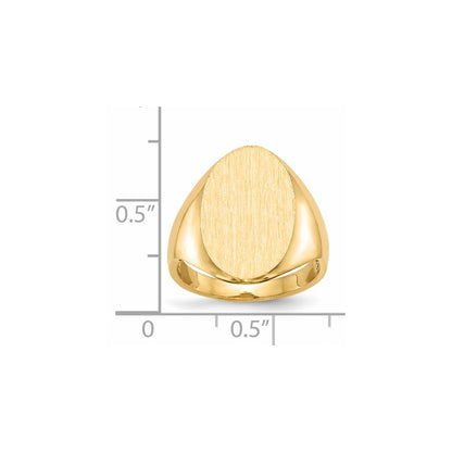 14k 12.0x17.0mm Open Back Signet Ring