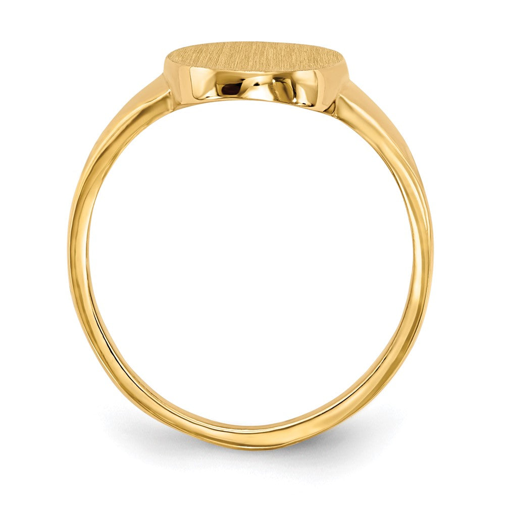 14k 14.5x9.0mm Closed Back Signet Ring