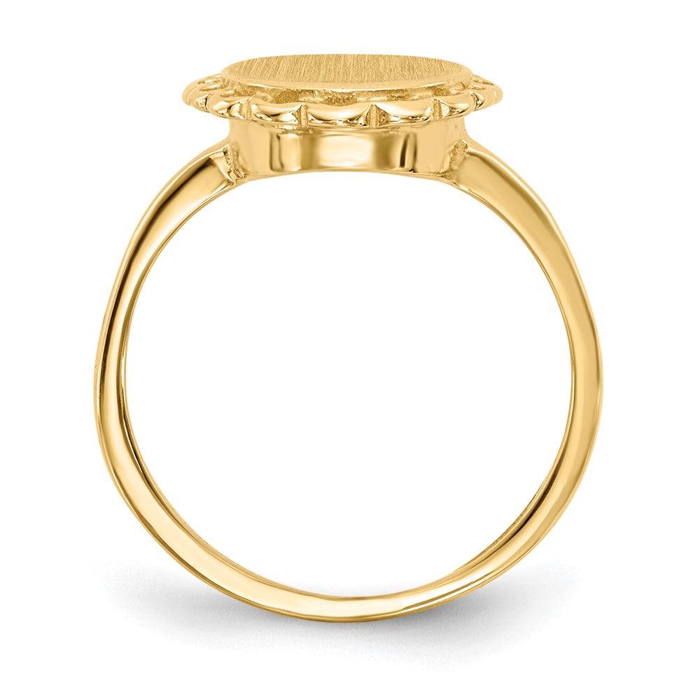 14k 11.5x9.0mm Open Back Signet Ring