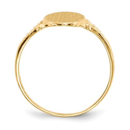 14k 14.0x8.5mm Closed Back Signet Ring