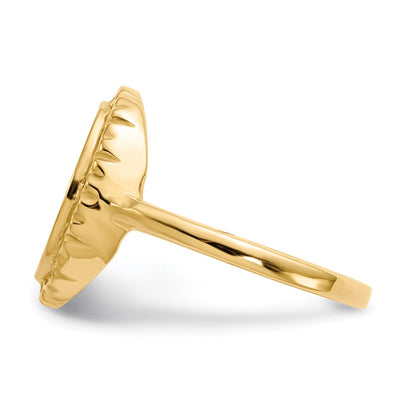 14k 12.5x11.0mm Open Back Signet Ring