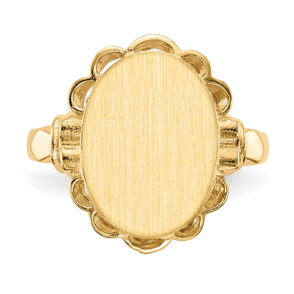 14k 14.0x10.5mm Open Back Signet Ring