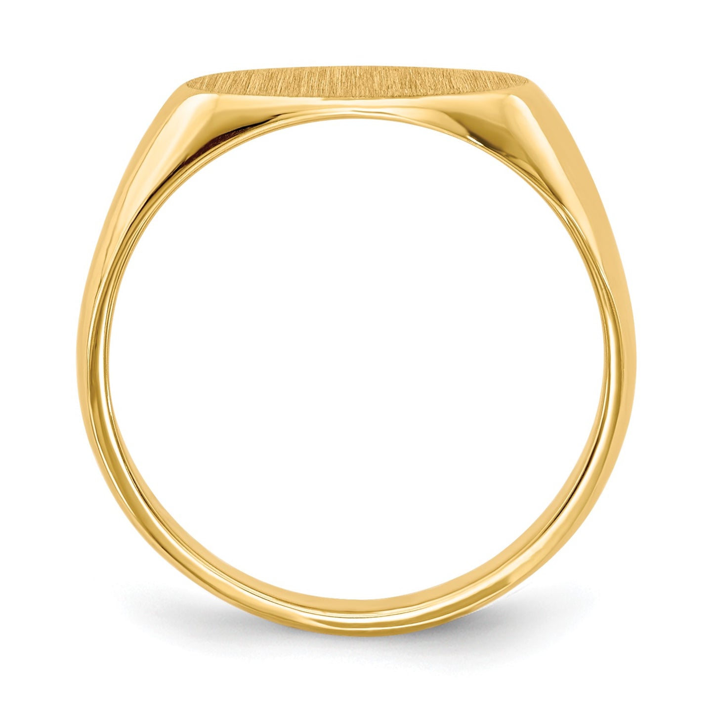 14k 11.0x6.5mm Closed Back Size 4 Childs Oval Signet Ring