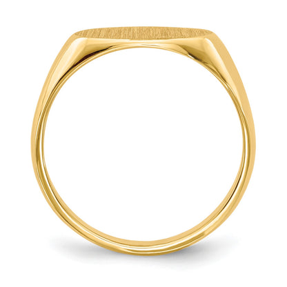 14k 11.0x6.5mm Closed Back Size 4 Childs Oval Signet Ring