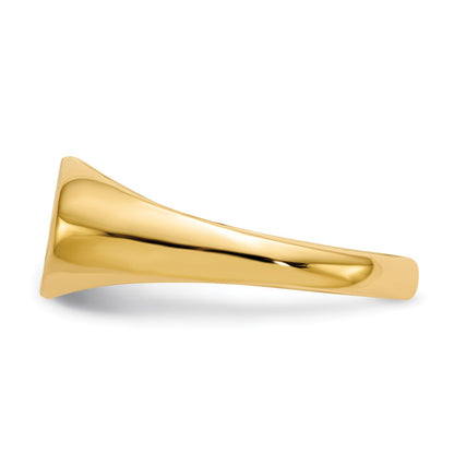 14k 11.0x6.5mm Closed Back Size 4 Childs Oval Signet Ring