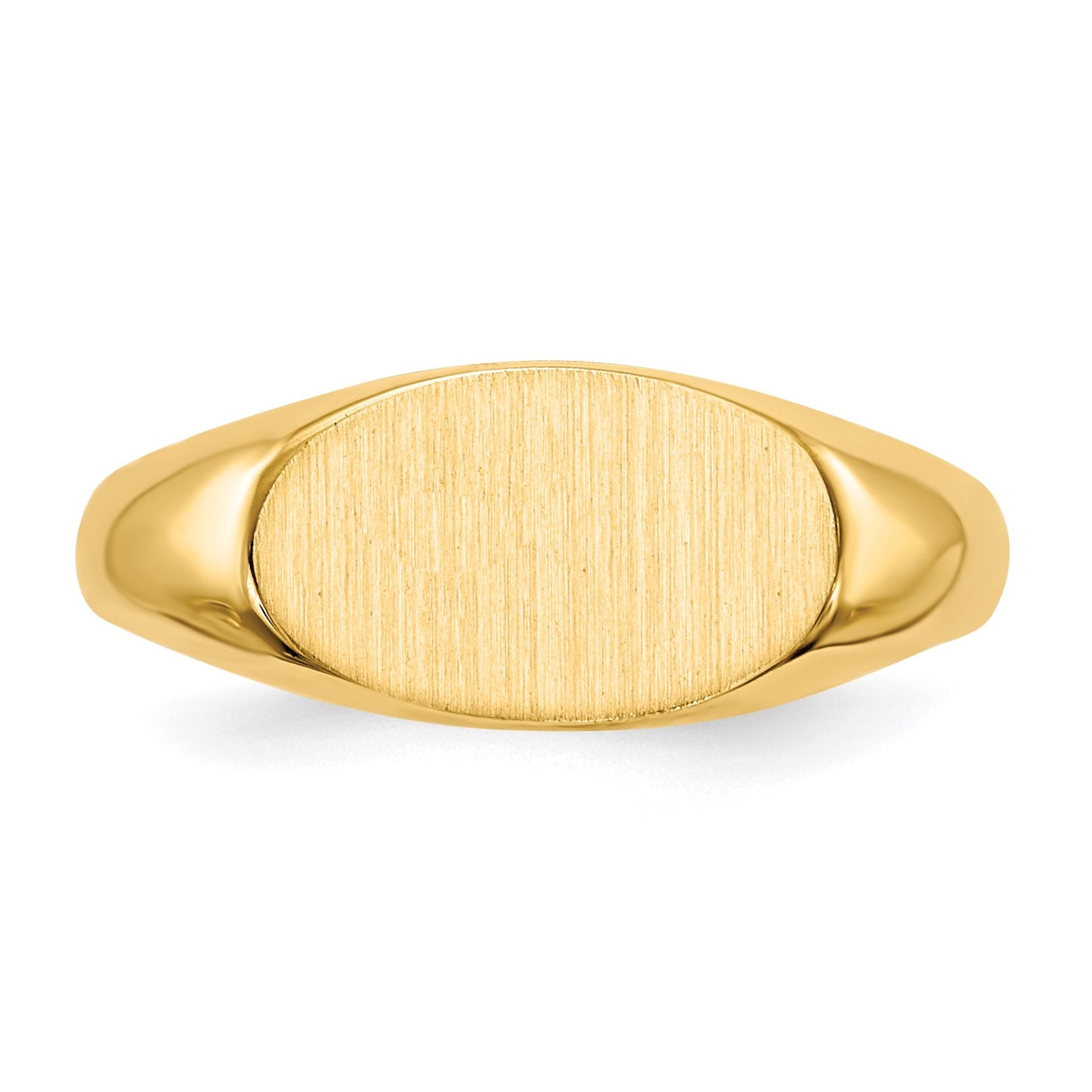 14k 11.0x6.5mm Closed Back Size 4 Childs Oval Signet Ring