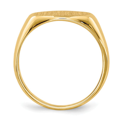 14k 6.5x11.0mm Open Back Size 4 Childs Oval Signet Ring