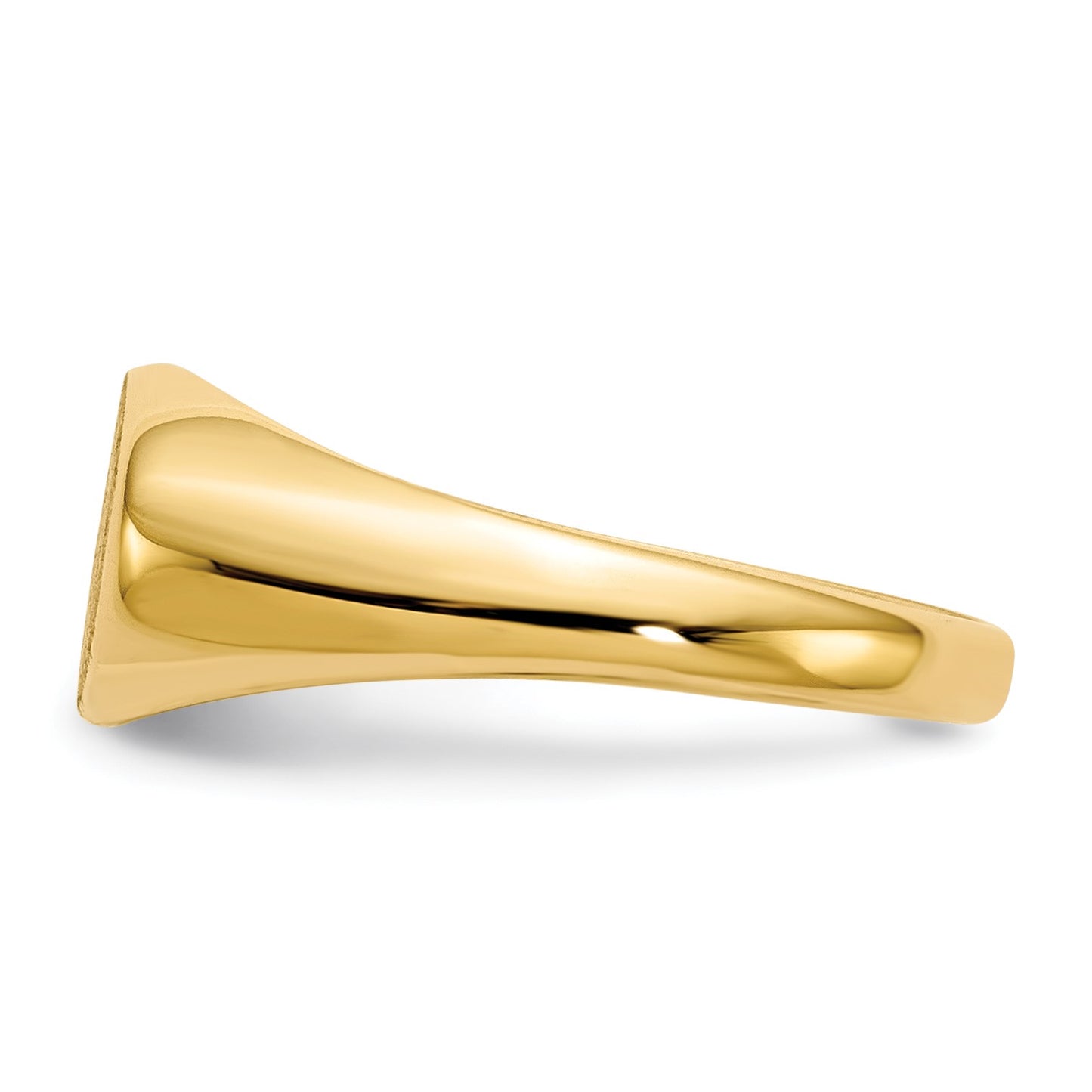 14k 6.5x11.0mm Open Back Size 4 Childs Oval Signet Ring