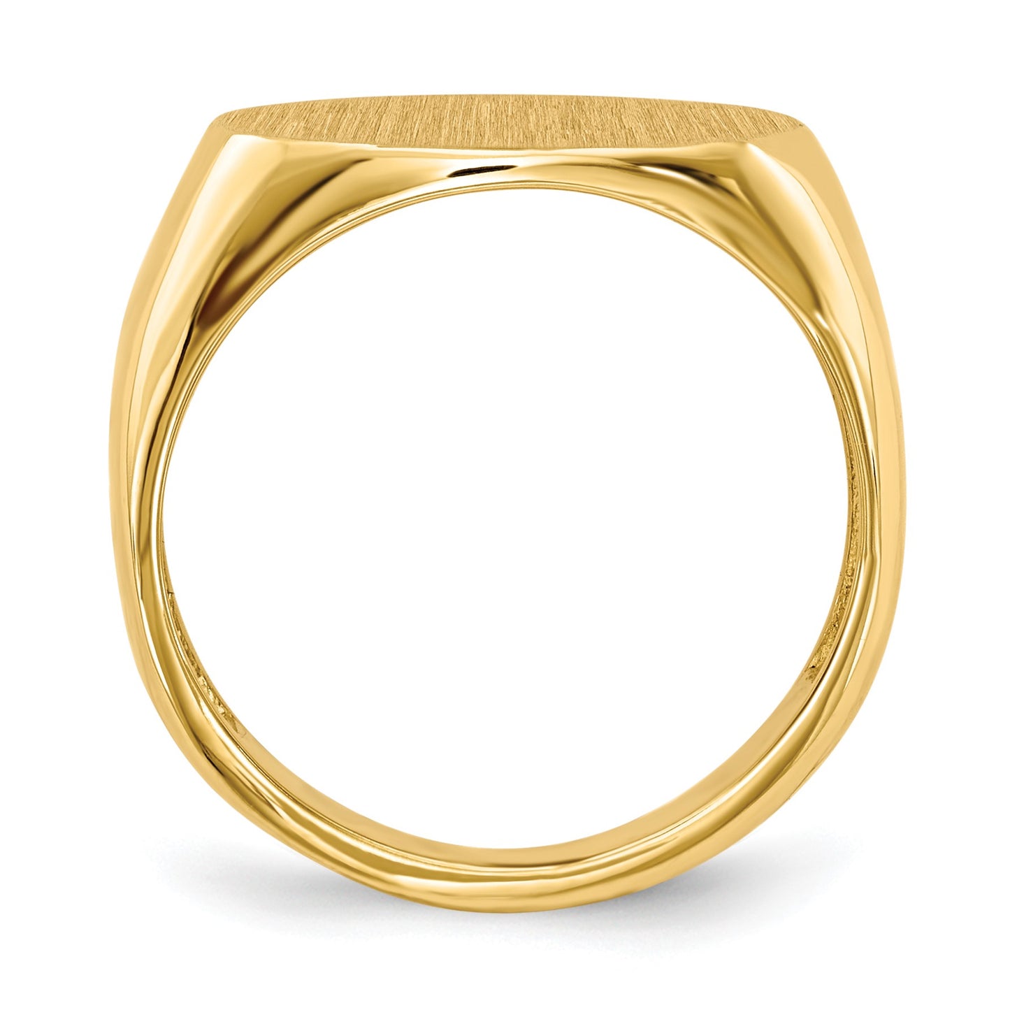 14k 15.0x9.0mm East-West Oval Open Back Signet Ring
