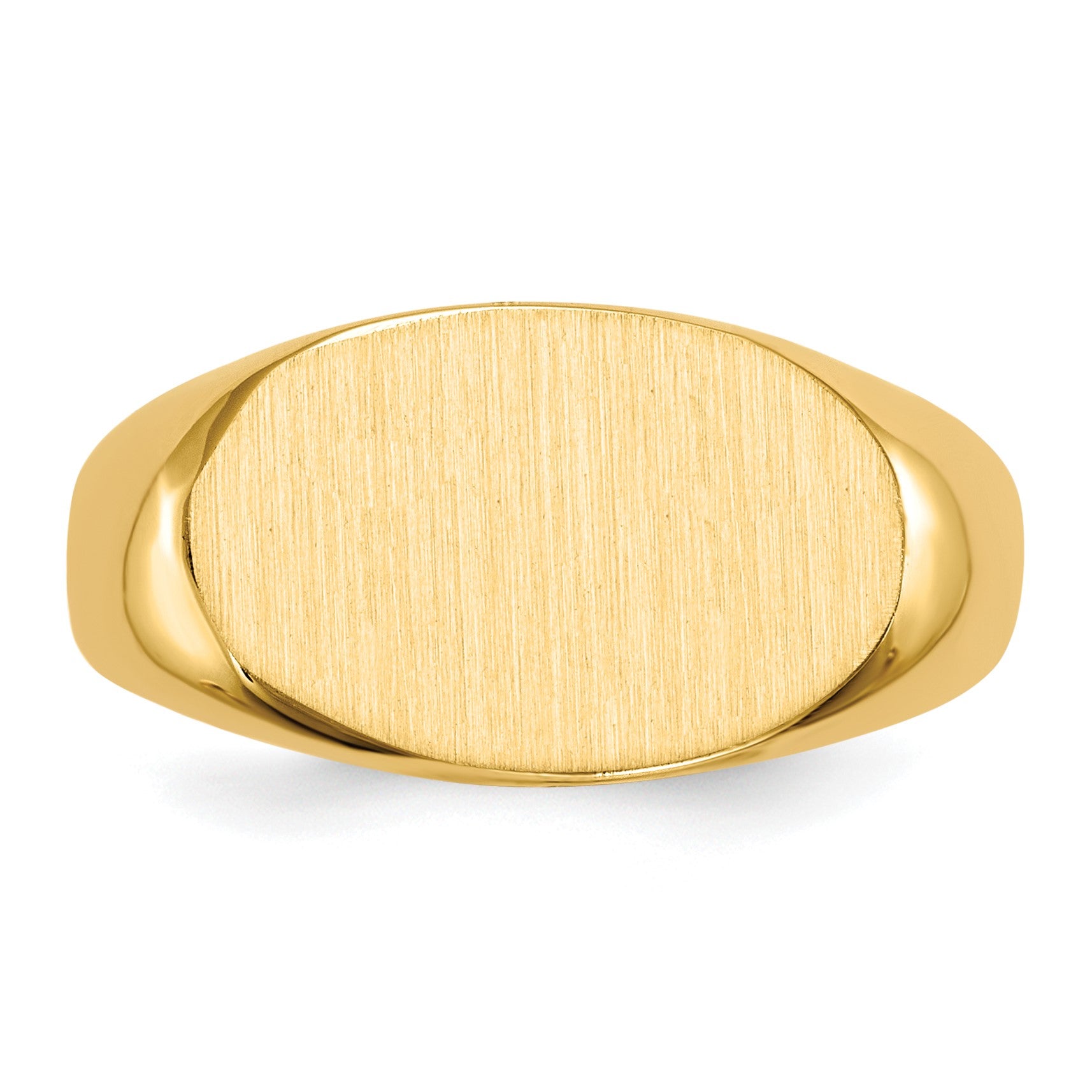 14k 15.0x9.0mm East-West Oval Open Back Signet Ring