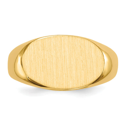 14k 15.0x9.0mm East-West Oval Open Back Signet Ring