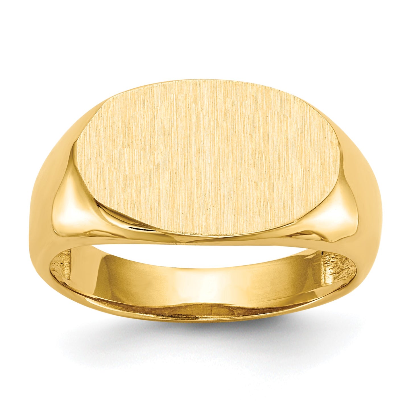 14k 15.0x9.0mm East-West Oval Open Back Signet Ring