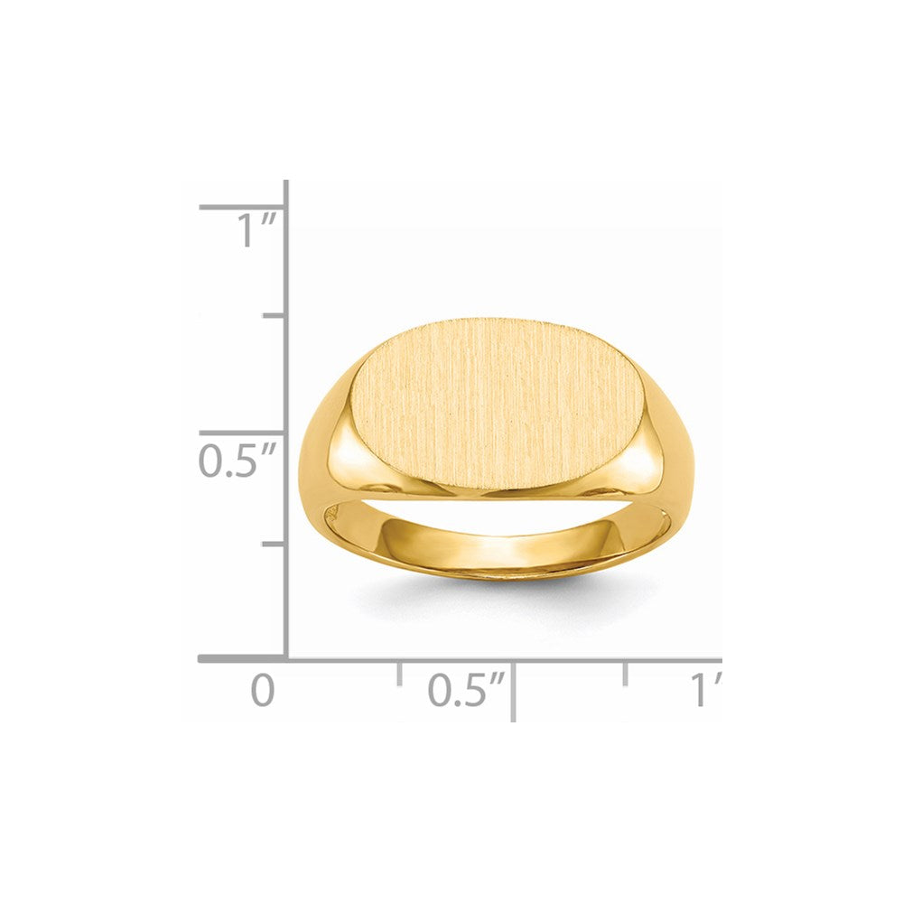 14k 11.0x17.0mm Open Back Men's Signet Ring