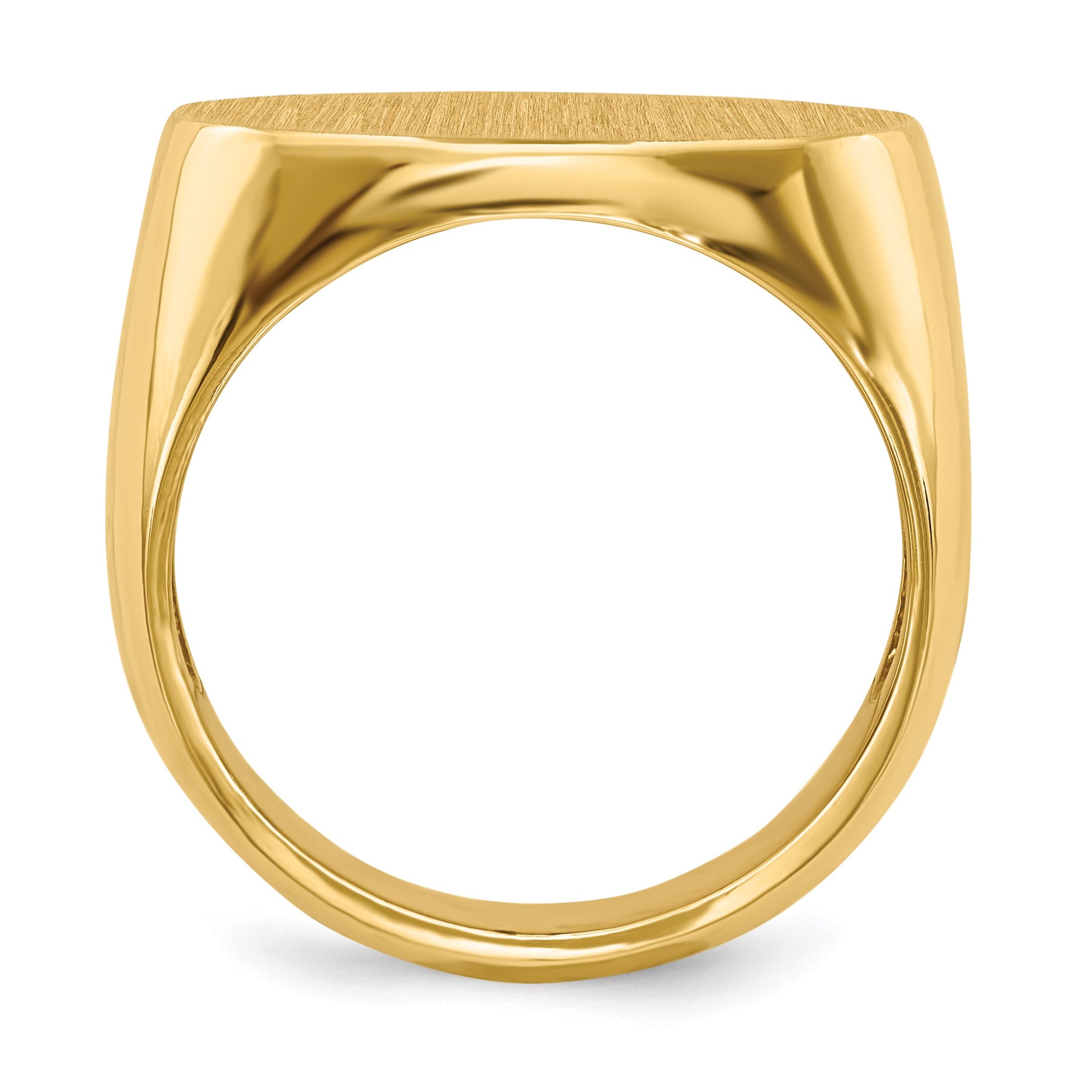 14k 20.5x14.0mm Oval Open Back Mens Signet Ring