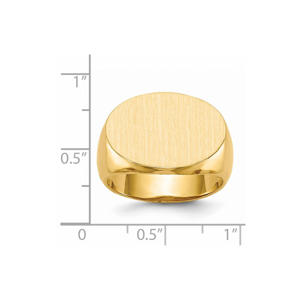 14k 14.0x20.5mm Open Back Men's Signet Ring