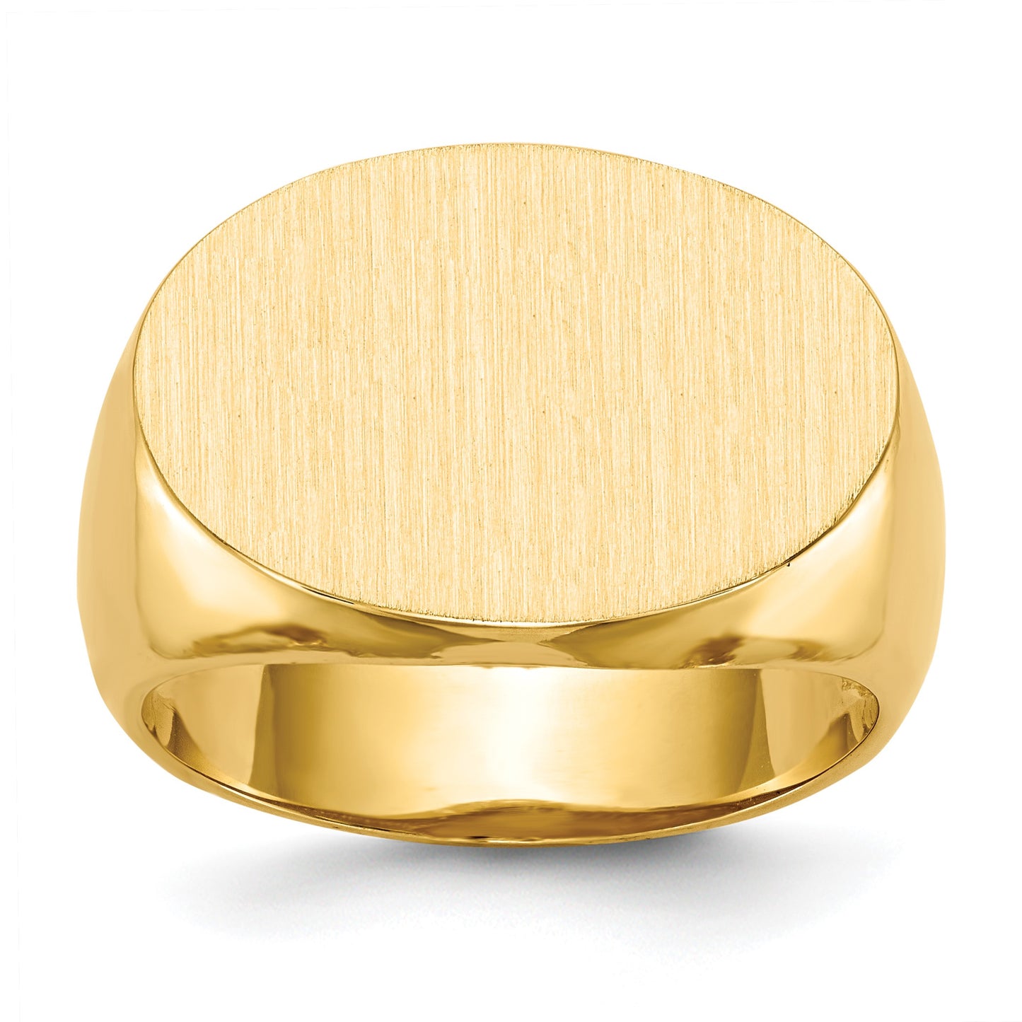 14k 20.5x14.0mm Oval Open Back Mens Signet Ring