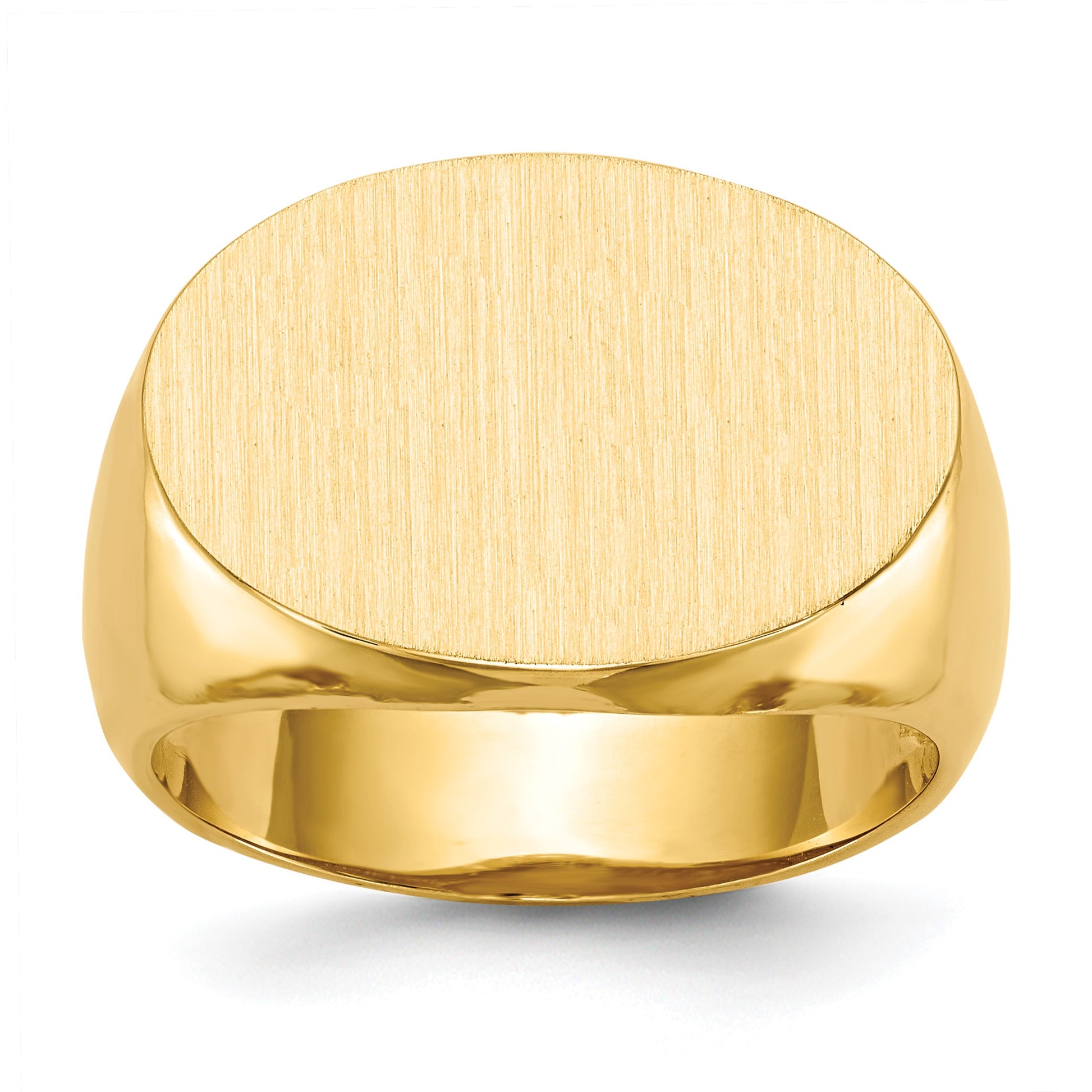 14k 20.5x14.0mm Oval Open Back Mens Signet Ring