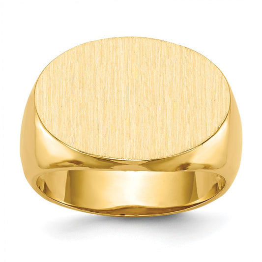 14k 14.0x20.5mm Open Back Men's Signet Ring