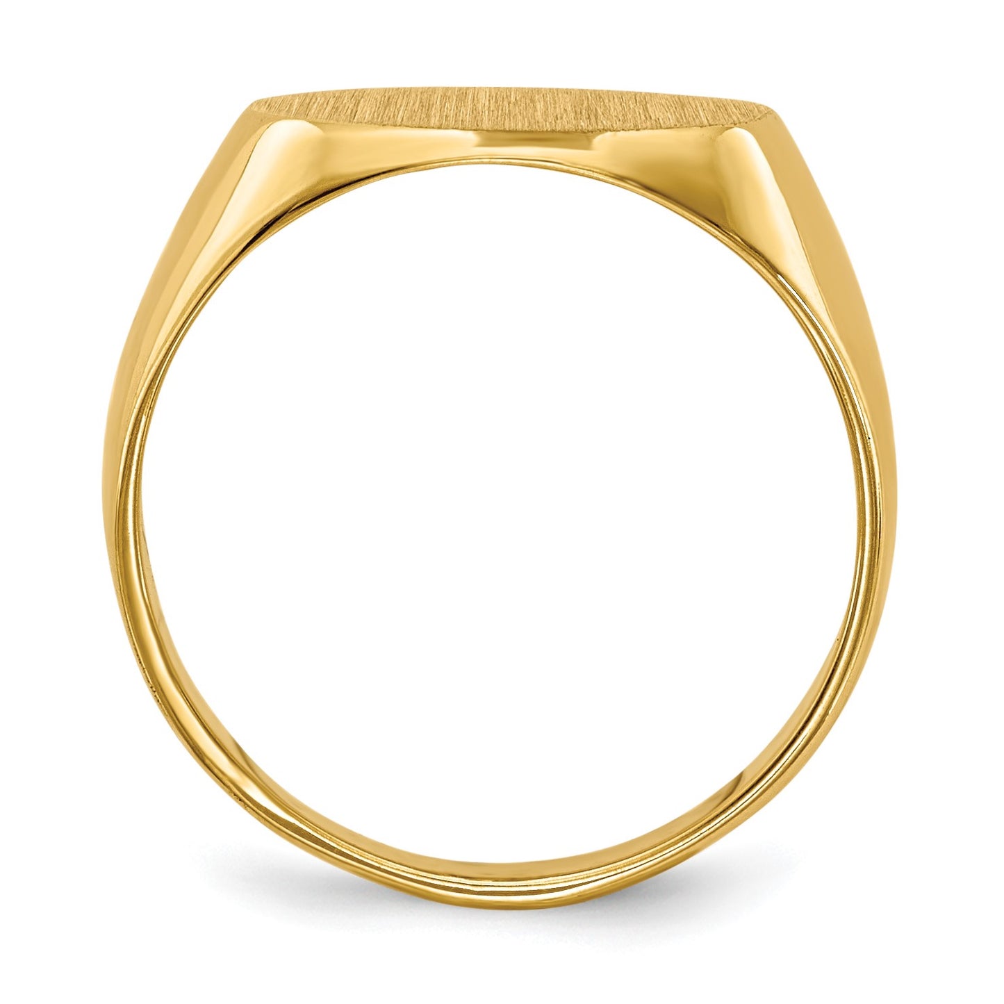 14k 11.0x7.5mm Closed Back Size 3.5 Childs Oval Signet Ring