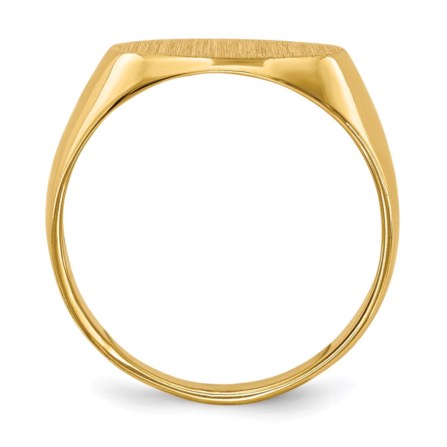 14k 11.0x7.5mm Closed Back Size 3.5 Childs Oval Signet Ring