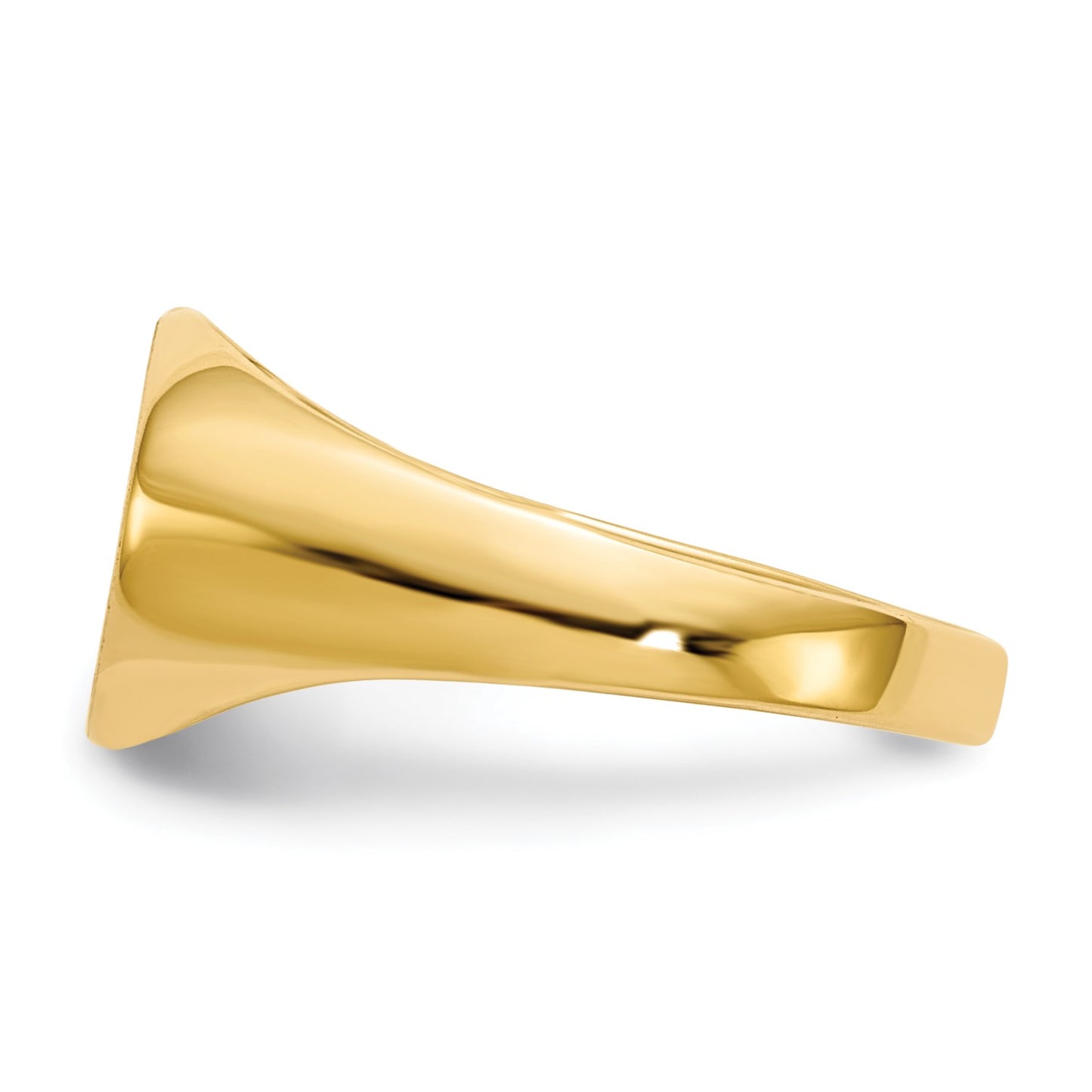14k 11.0x7.5mm Closed Back Size 3.5 Childs Oval Signet Ring