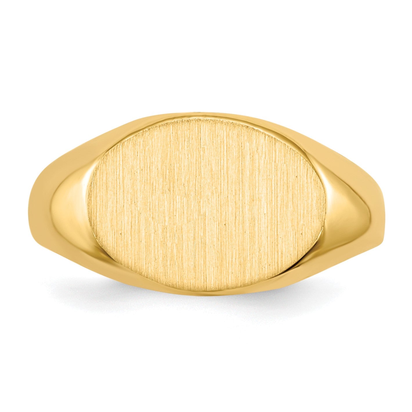 14k 11.0x7.5mm Closed Back Size 3.5 Childs Oval Signet Ring
