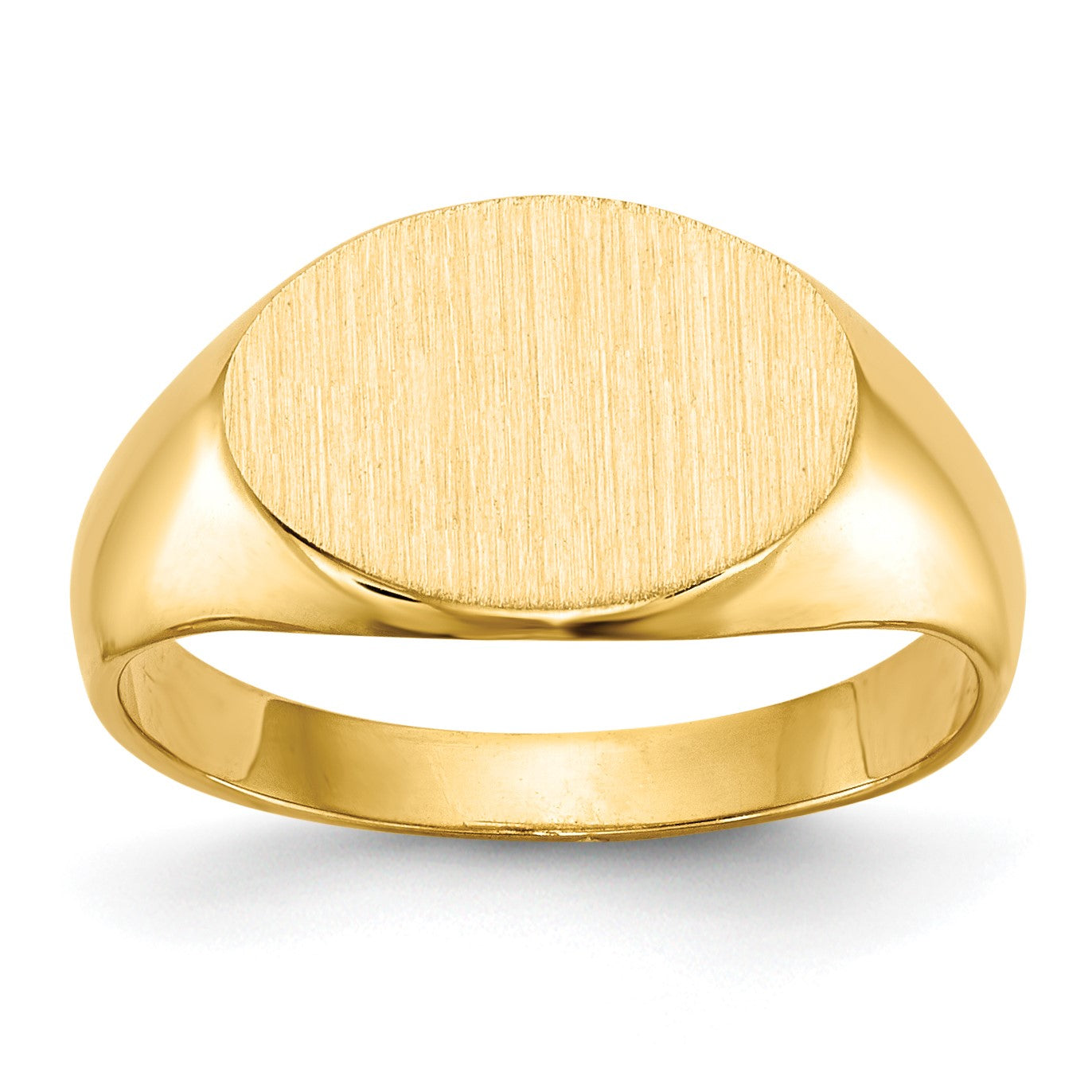 14k 11.0x7.5mm Closed Back Size 3.5 Childs Oval Signet Ring