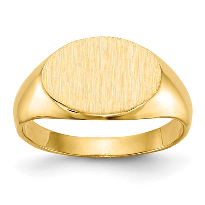 14k 11.0x7.5mm Closed Back Child's Signet Ring