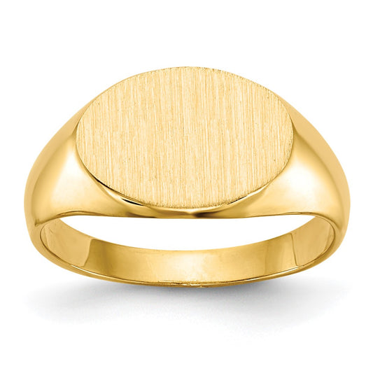 14k 11.0x7.5mm Closed Back Child's Signet Ring