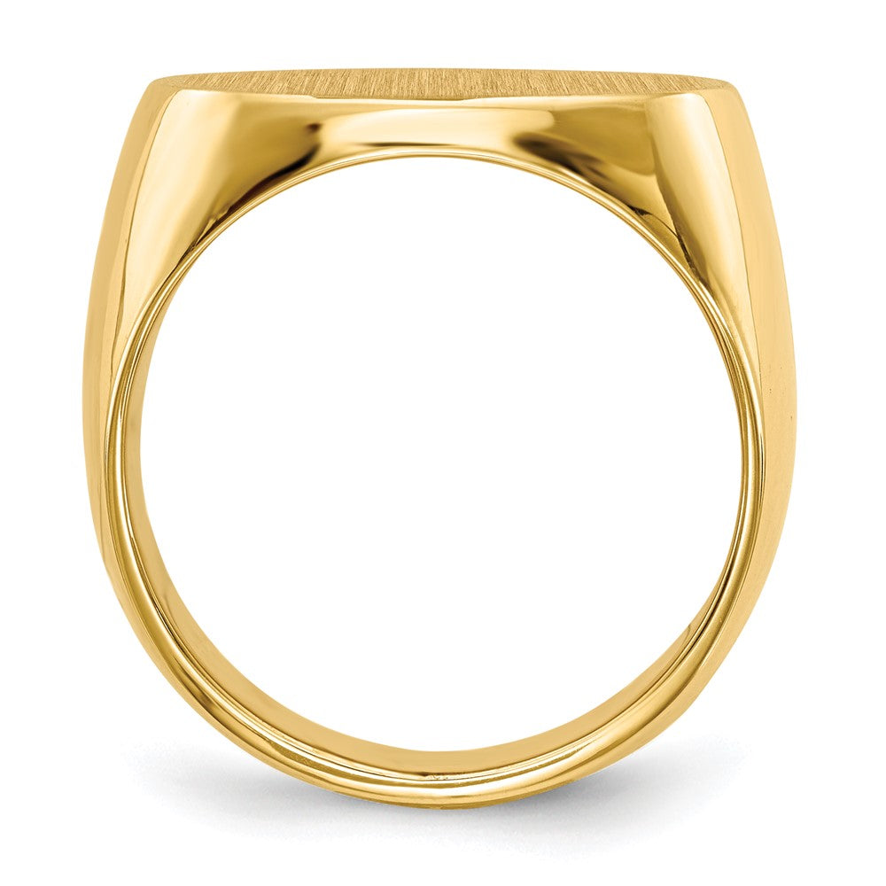 14k 13.0x19.0mm Closed Back Men's Signet Ring