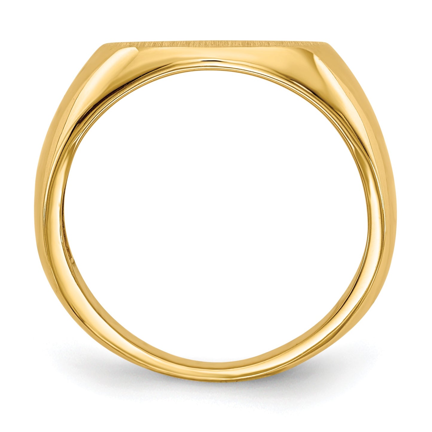 14k 12.5x9.5mm Oval Open Back Signet Ring