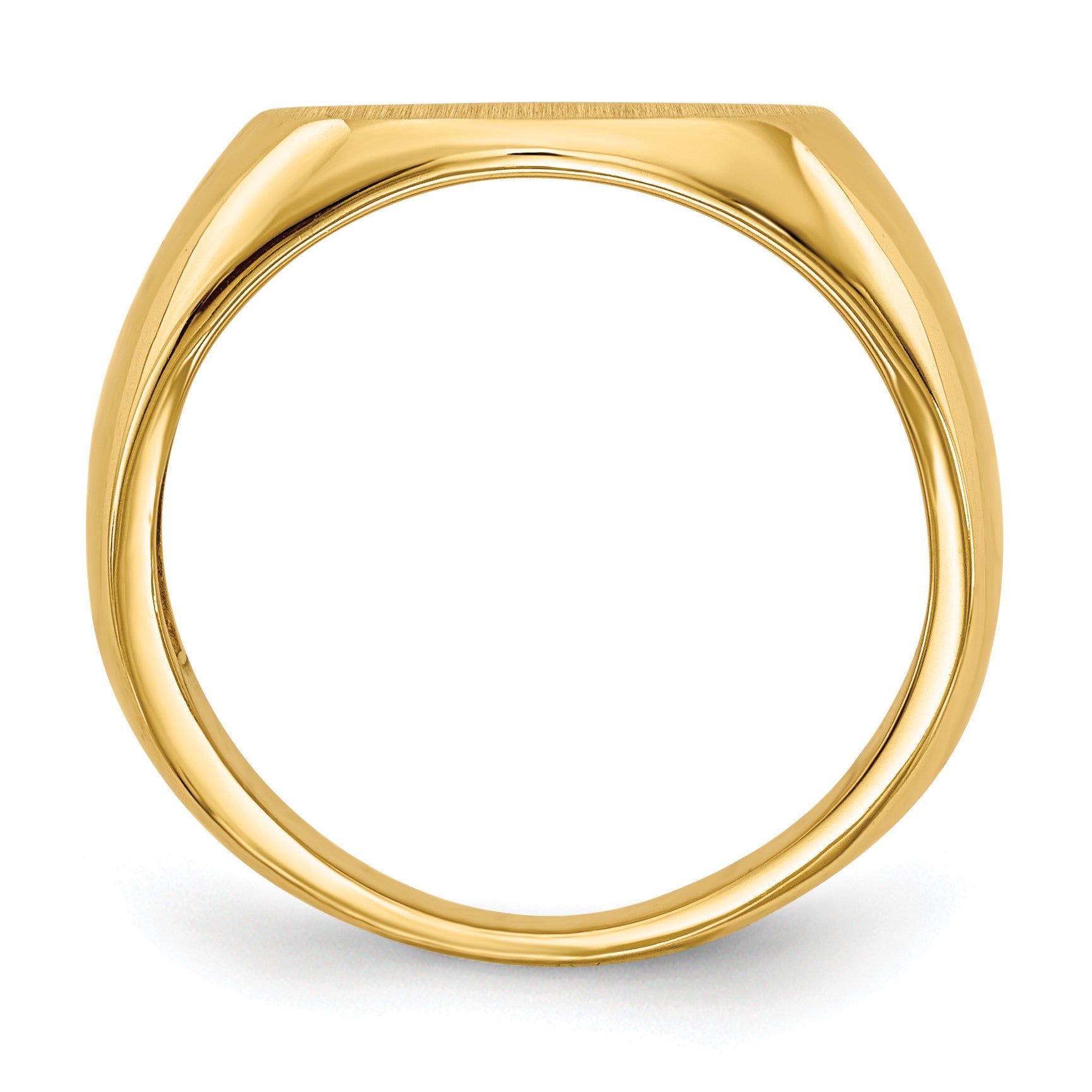 14k 12.5x9.5mm Oval Open Back Signet Ring