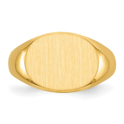 14k 12.0x16.0mm Open Back Mens Signet Ring