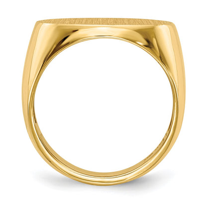 14k 13.0x19.0mm Open Back Mens Signet Ring