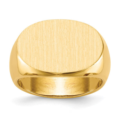 14k 13.0x19.0mm Open Back Mens Signet Ring