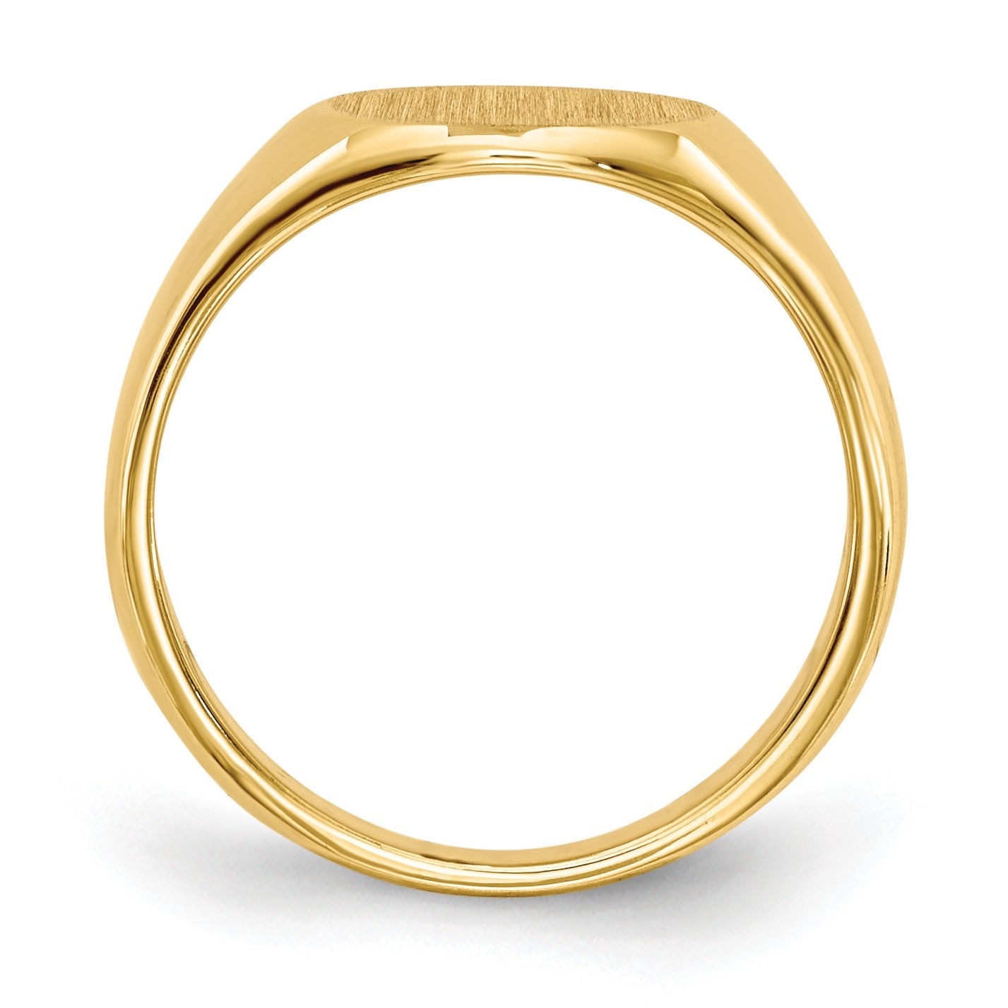14k 8.5x7.5mm Closed Back Size 3 Childs Oval Signet Ring