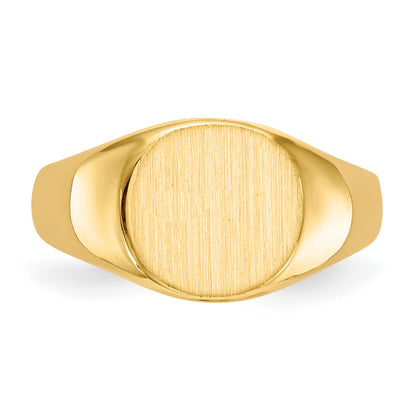 14k 8.5x7.5mm Closed Back Size 3 Childs Oval Signet Ring