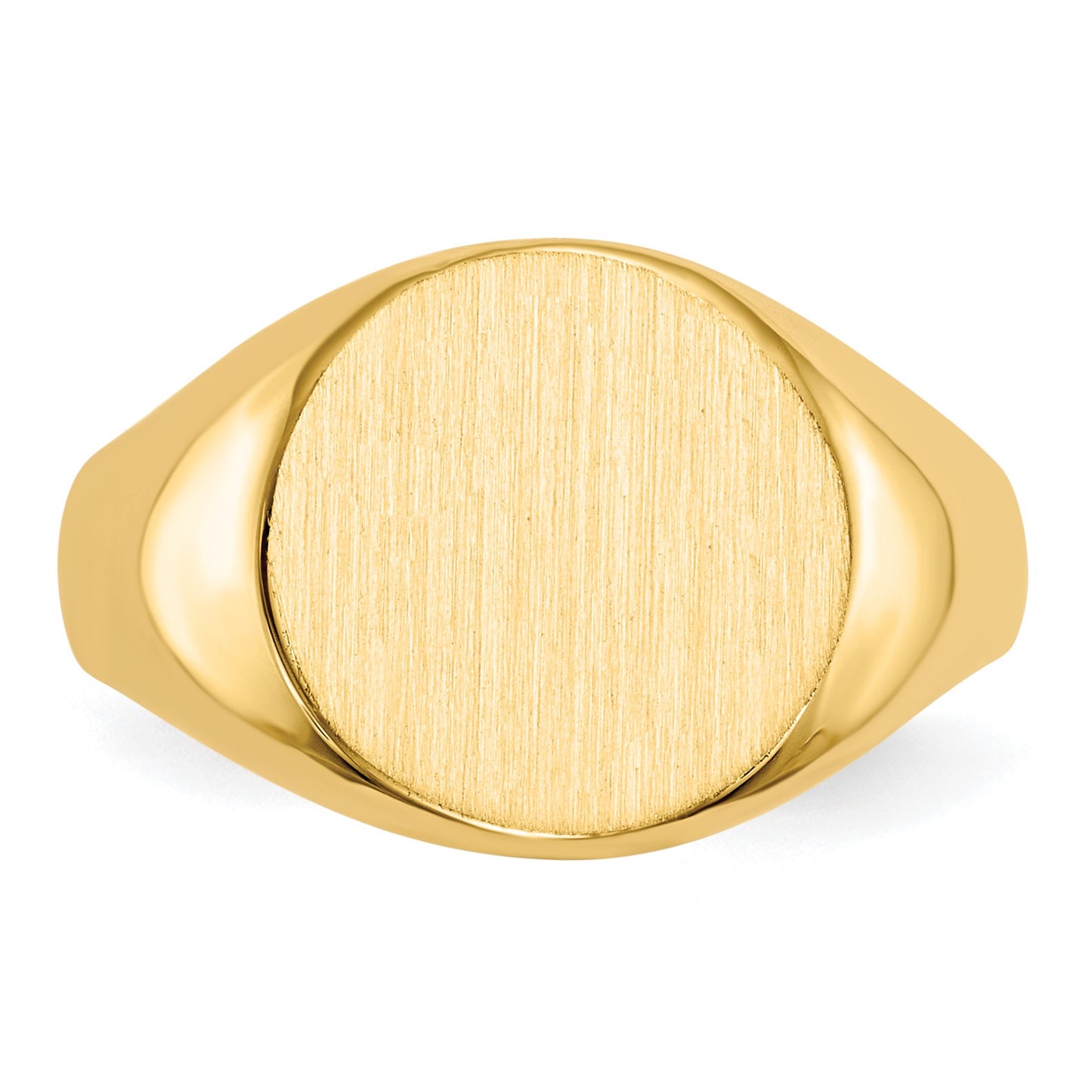 14k 11.5x12.0mm Round Closed Back Signet Ring