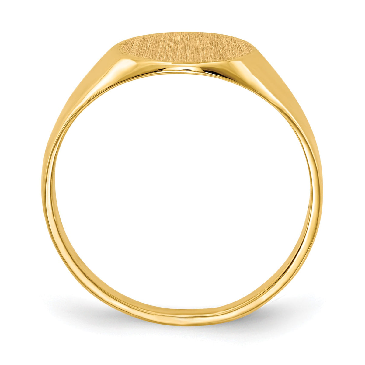 14k 9.5x10.0mm Round Open Back Signet Ring
