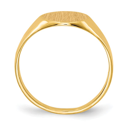 14k 9.5x10.0mm Round Open Back Signet Ring