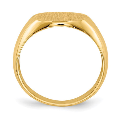 14k 12.5x13.5mm Open Back Mens Signet Ring