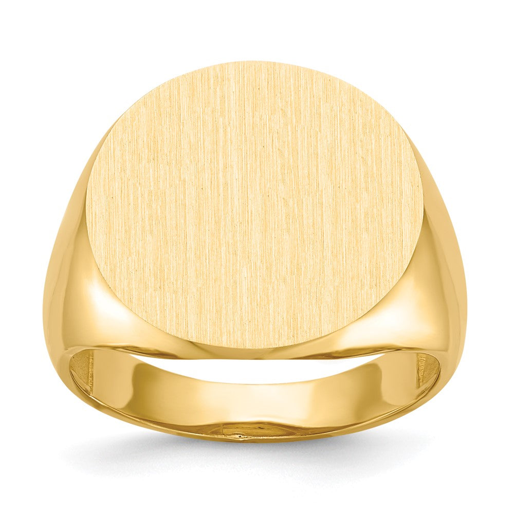 14k 17.5x18.0mm Open Back Men's Signet Ring