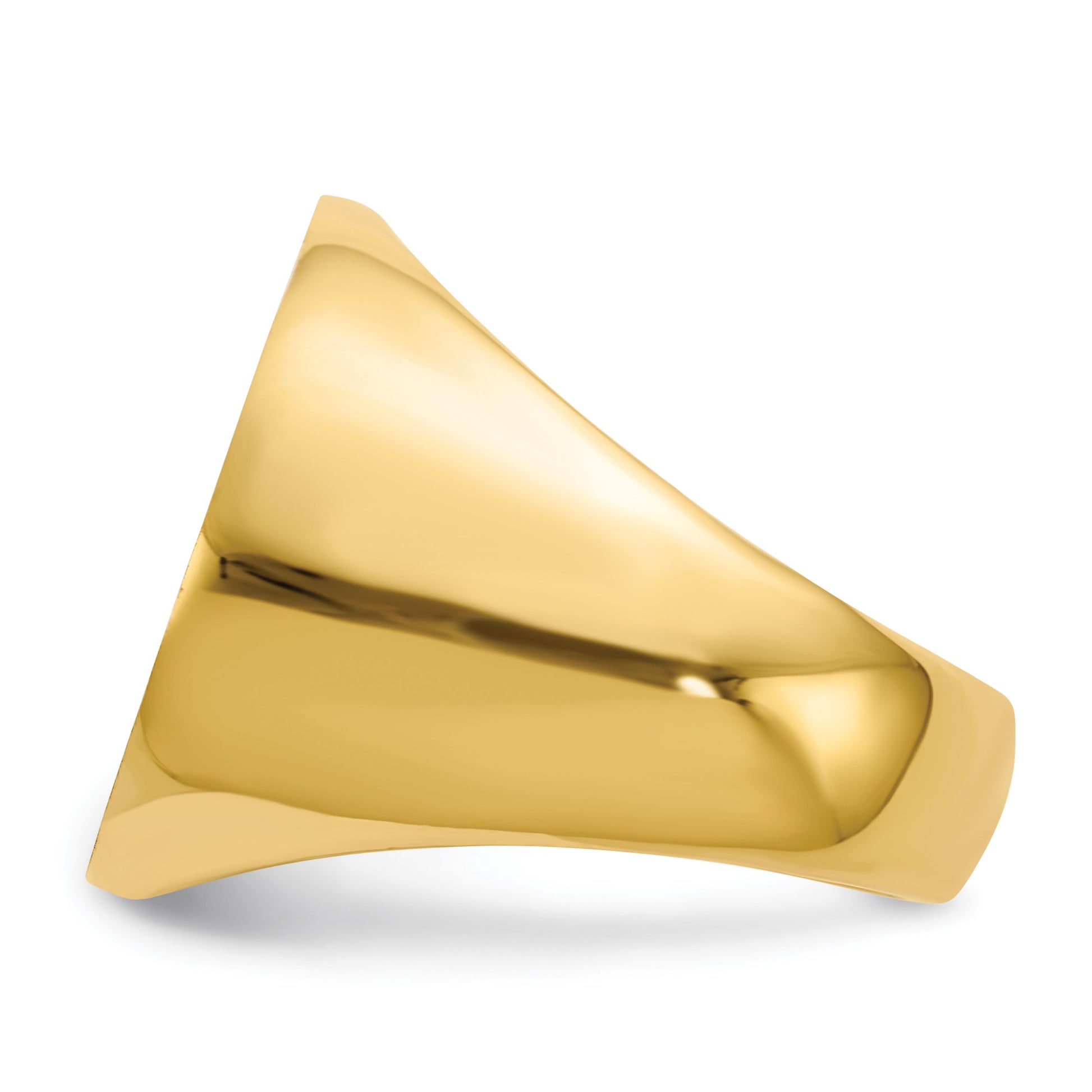 14k 21.0x21.5mm Round Open Back Mens Signet Ring