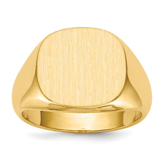 14k 13.5 x15.0mm Open Back Mens Signet Ring