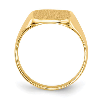 14k 10.0x10.0mm Closed Back Signet Ring