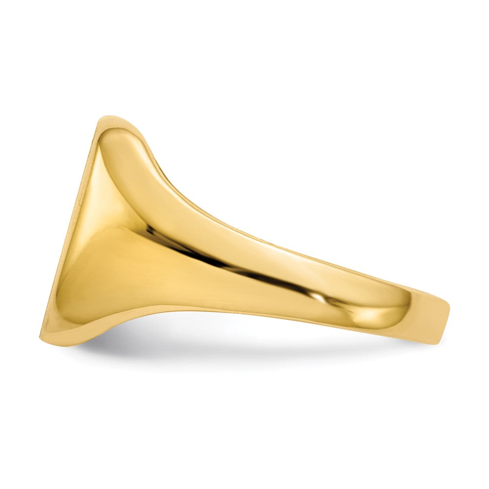 14k 10.0x10.0mm Closed Back Signet Ring