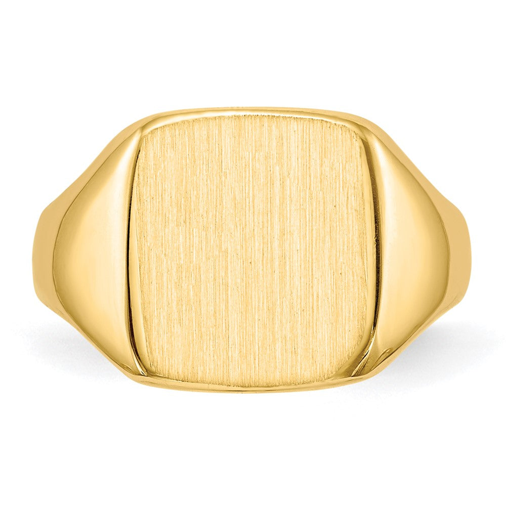 14k 10.0x10.0mm Closed Back Signet Ring