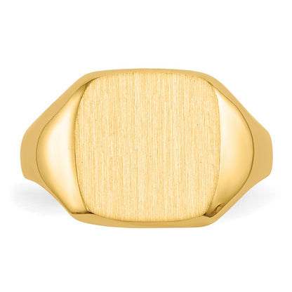 14k 10.0x10.0mm Open Back Signet Ring