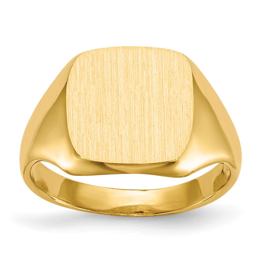 14k 10.0x10.0mm Open Back Signet Ring