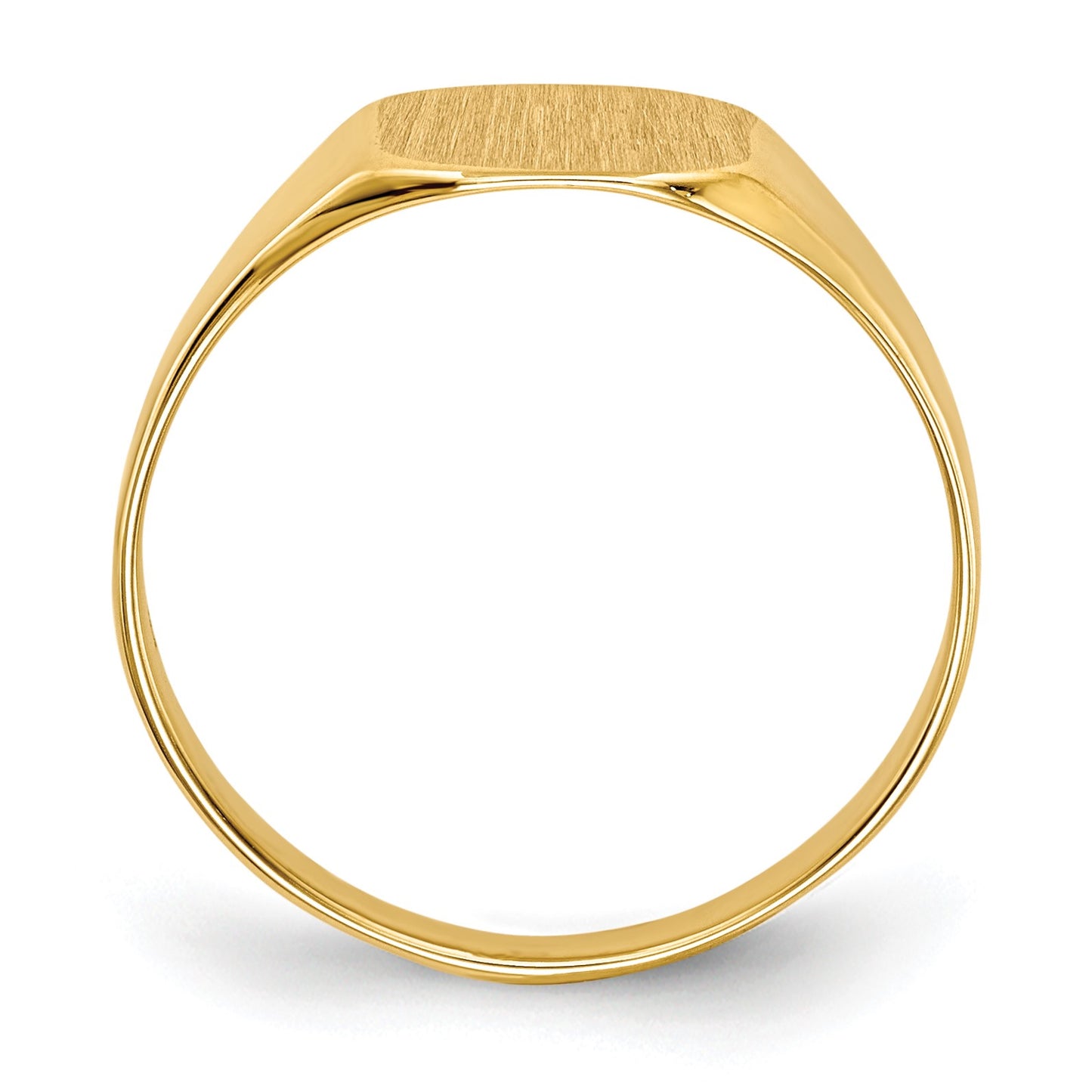 14k 8.5x8.5mm Octagon Closed Back Signet Ring